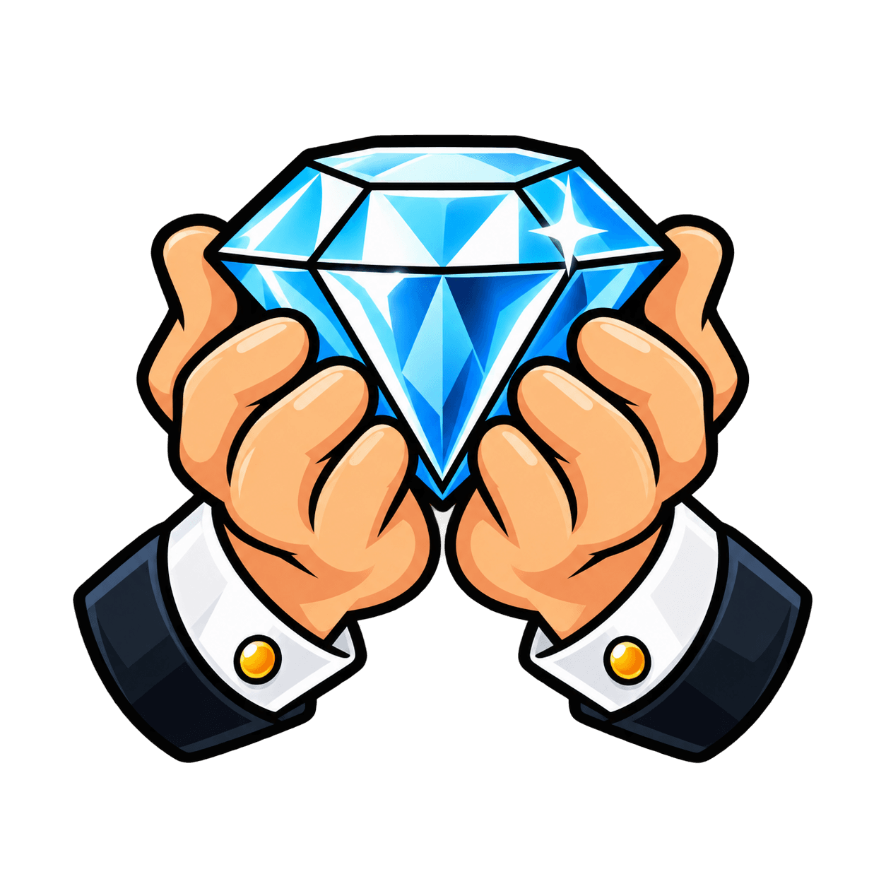 Diamond hands sticker